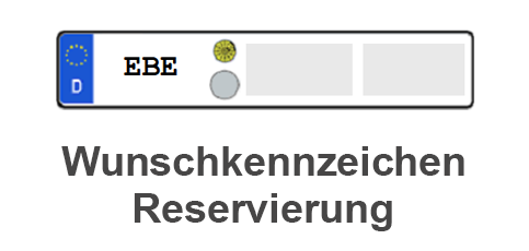 Verlinkung zur Online Reservierung von Wunschkennzeichen