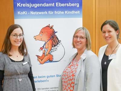 KoKi Auf dem Foto: Veronika Müller, Manuela Menth und Christina Herrmann von der Koordinierenden Kinderschutzstelle (KoKi) des Kreisjugendamts Ebersberg.