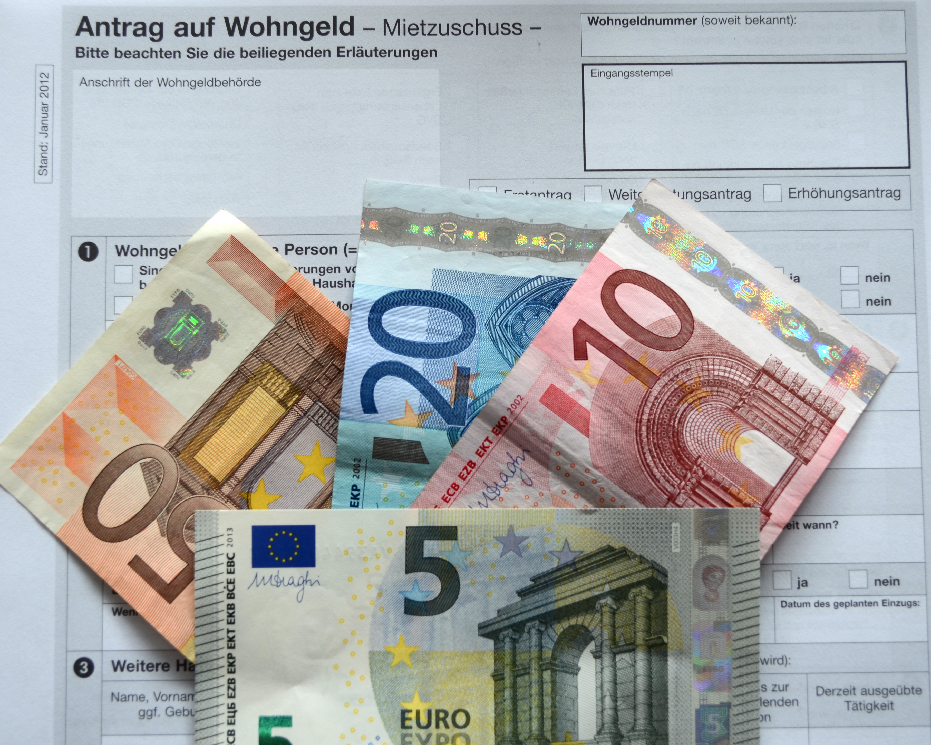 Antrag auf Wohngeld