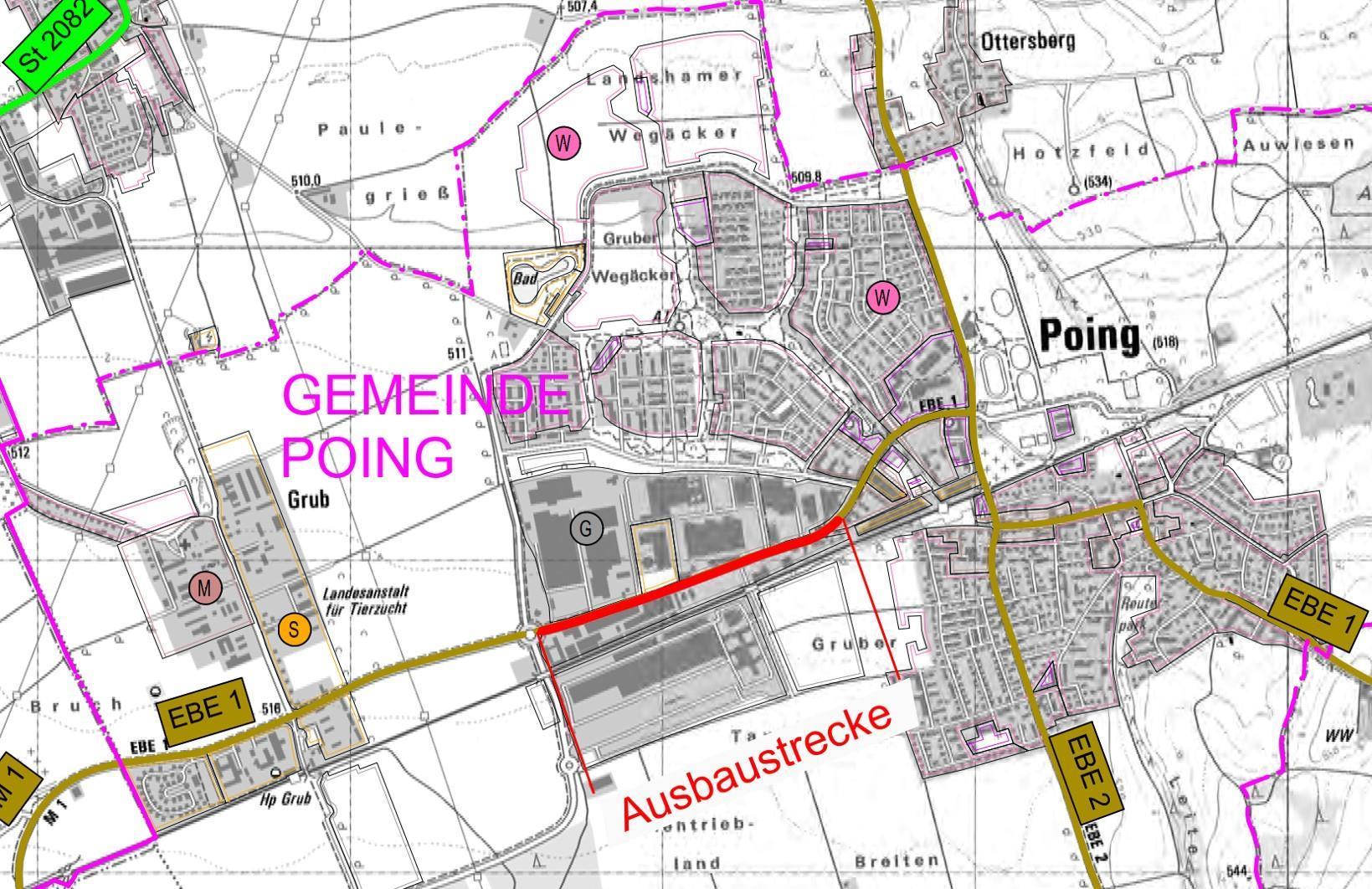 EBE 01: Ausbau der Ortsdurchfahrt Poing (Gruber Straße)