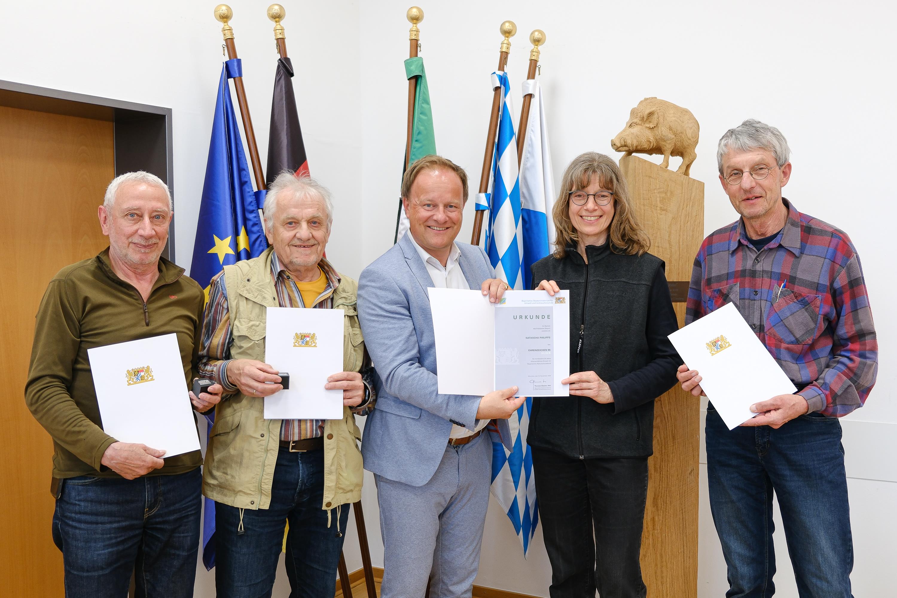  Ehrung für Naturschutzwächter aus dem Landkreis Ebersberg